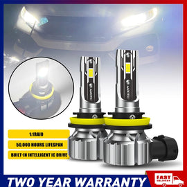 AUXITO H8 H9 H11 LED Headlight Globes Bulb Kit Hi/Low Beam 30000LM Bright NEWA