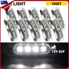 Load image into Gallery viewer, 10x LED CLEARANCE LIGHTS SIDE MARKER LAMP White TRAILER TRUCK CARAVAN 12-24VOLT