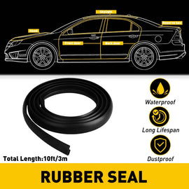 Windshield Rubber Molding Seal Trim Universal 10ft Windscreen and Windows