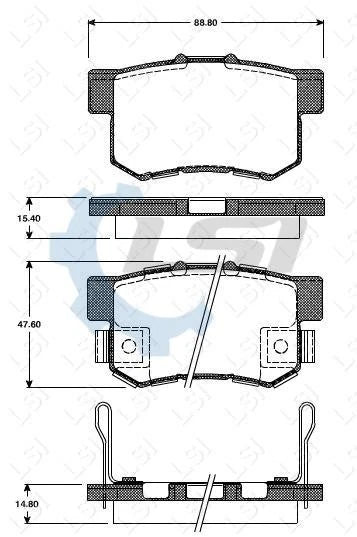Rear Brake Pads and Disc Rotors Set for Honda ODYSSEY 2.3L 3.0L RAII 2000-04