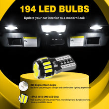 Load image into Gallery viewer, AUXITO T10 18-LED White Car Interior Light Parker Bulb Wedge Globe 6500K 12V New
