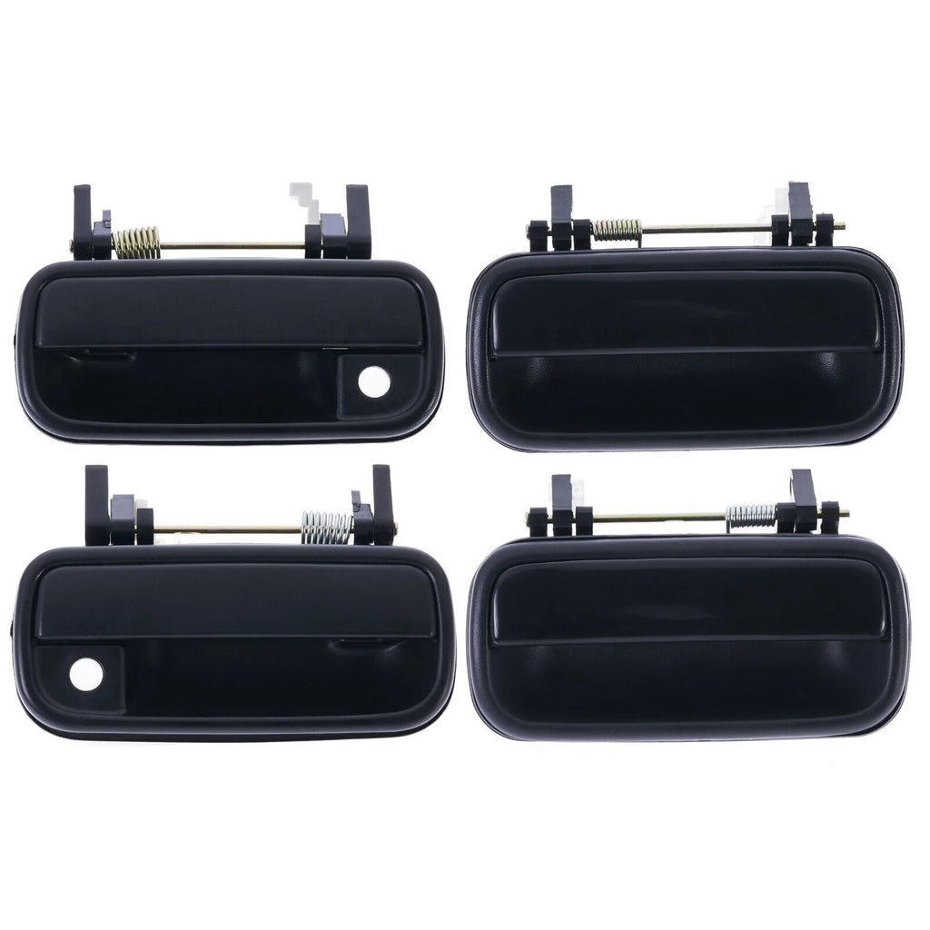 4pc FRONT & REAR Outer Door Handle Textured Black for Toyota Hilux 88-97