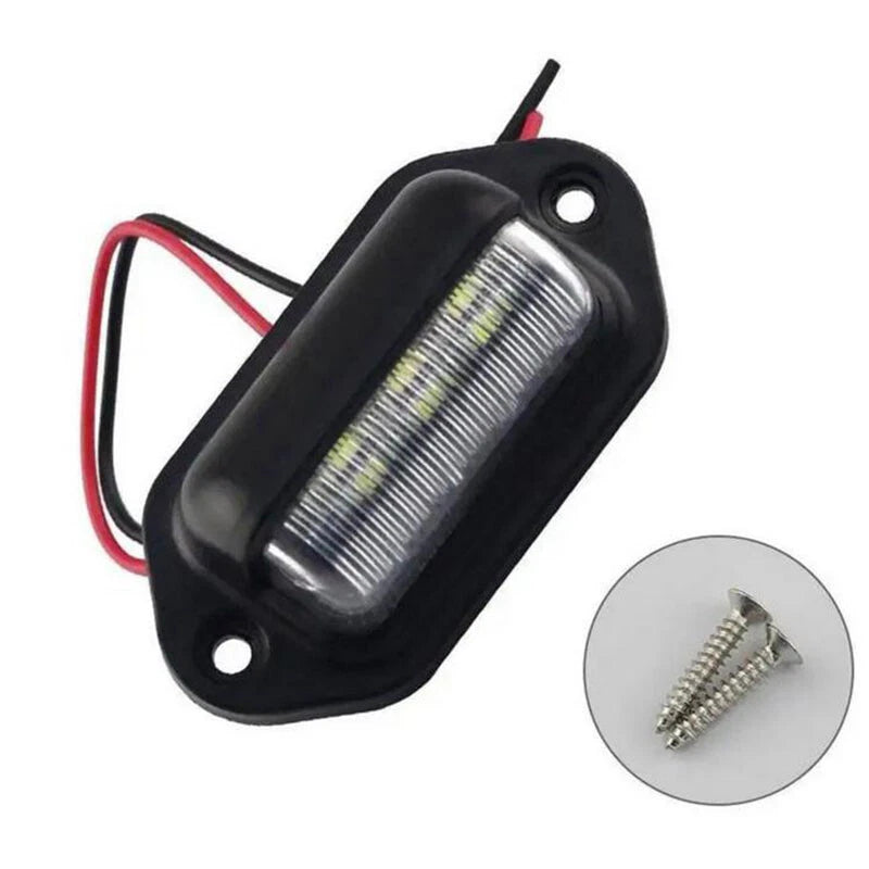 Pair 6 LED License Number Plate Light Lamps for Truck SUV Trailer Lorry 12/24V S