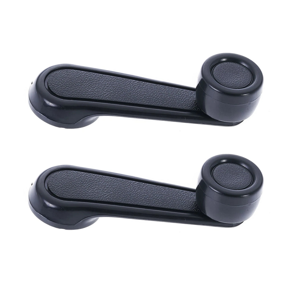 2pcs Black FRONT LH+RH Window Crank Handle for Toyota Landcruiser 69-07/Hino