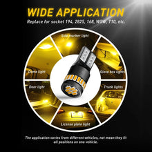 Load image into Gallery viewer, 2/10x T10 168 175 Car Bulb LED Canbus AMBER RED WHITE Side Light Bulbs Globe AU