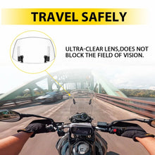 Load image into Gallery viewer, Clip On Motorcycle Windshield Extension Spoiler Wind Screen Deflector 29CM AU