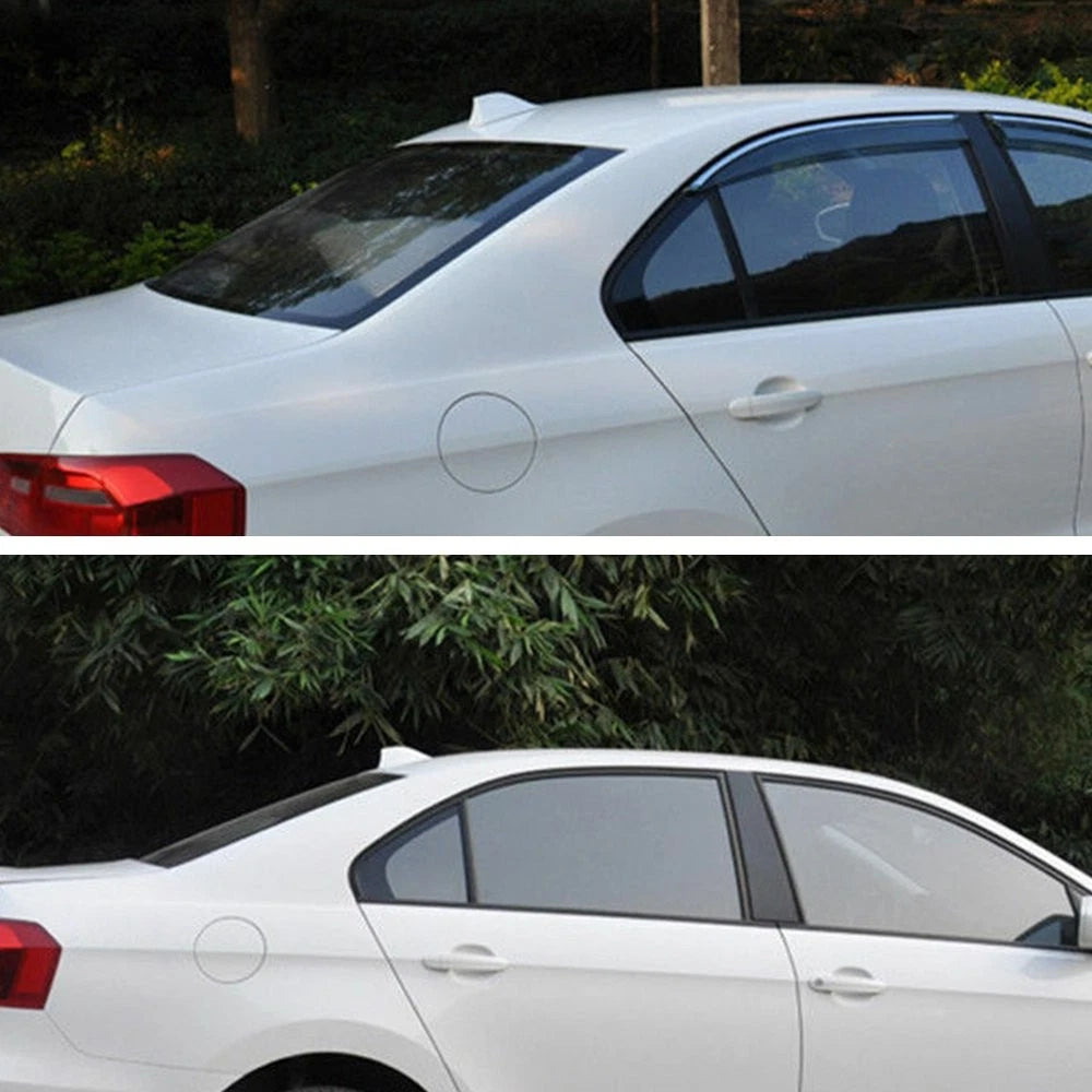 White Shark Fin Roof Antenna Aerial FM/AM Radio Signal Car Trim Universal Cover