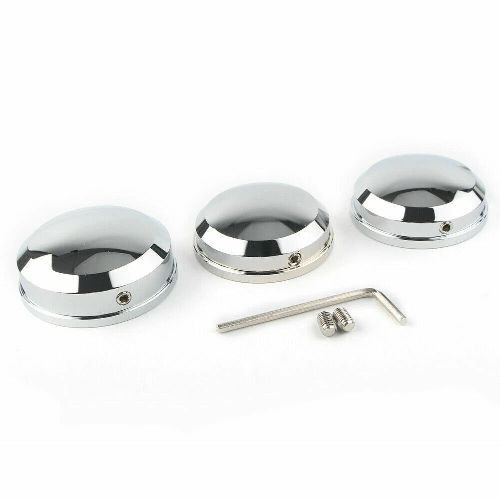 Upper Fork Stem Nut Covers Chrome For Harley FLS FLSS FLSTF FLSTFB FLSTFBS 90-17