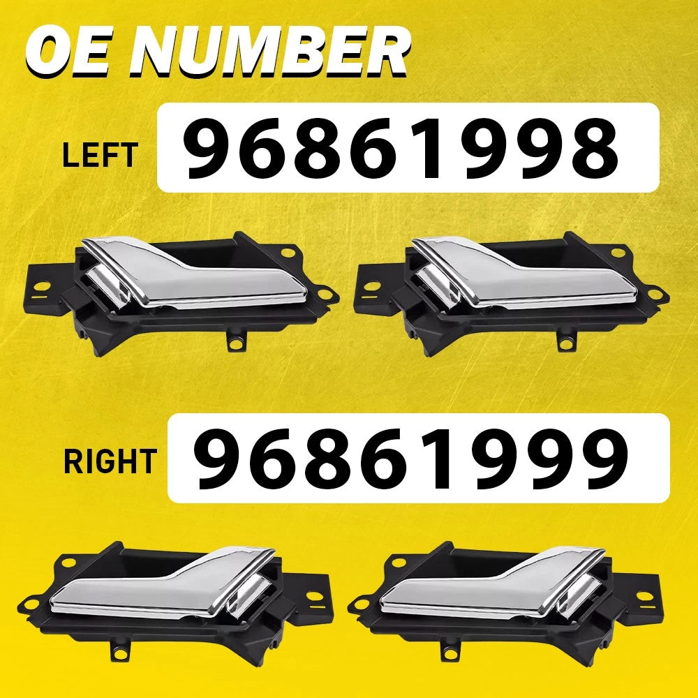 4x Interior Front Rear Left Right Door Handle For Holden Captiva 5 Seater 06-18.