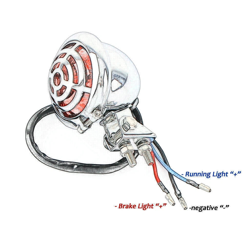 LED Motorcycle Rear Stop Brake Tail Light For Harley Cafe Racer Bobber Chopper S