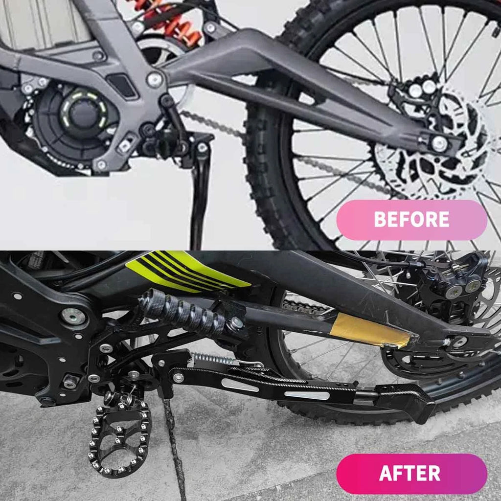 Black Wide Fat Footpegs Foot Pegs For Surron Sur-Ron Light Bee X For Segway X160