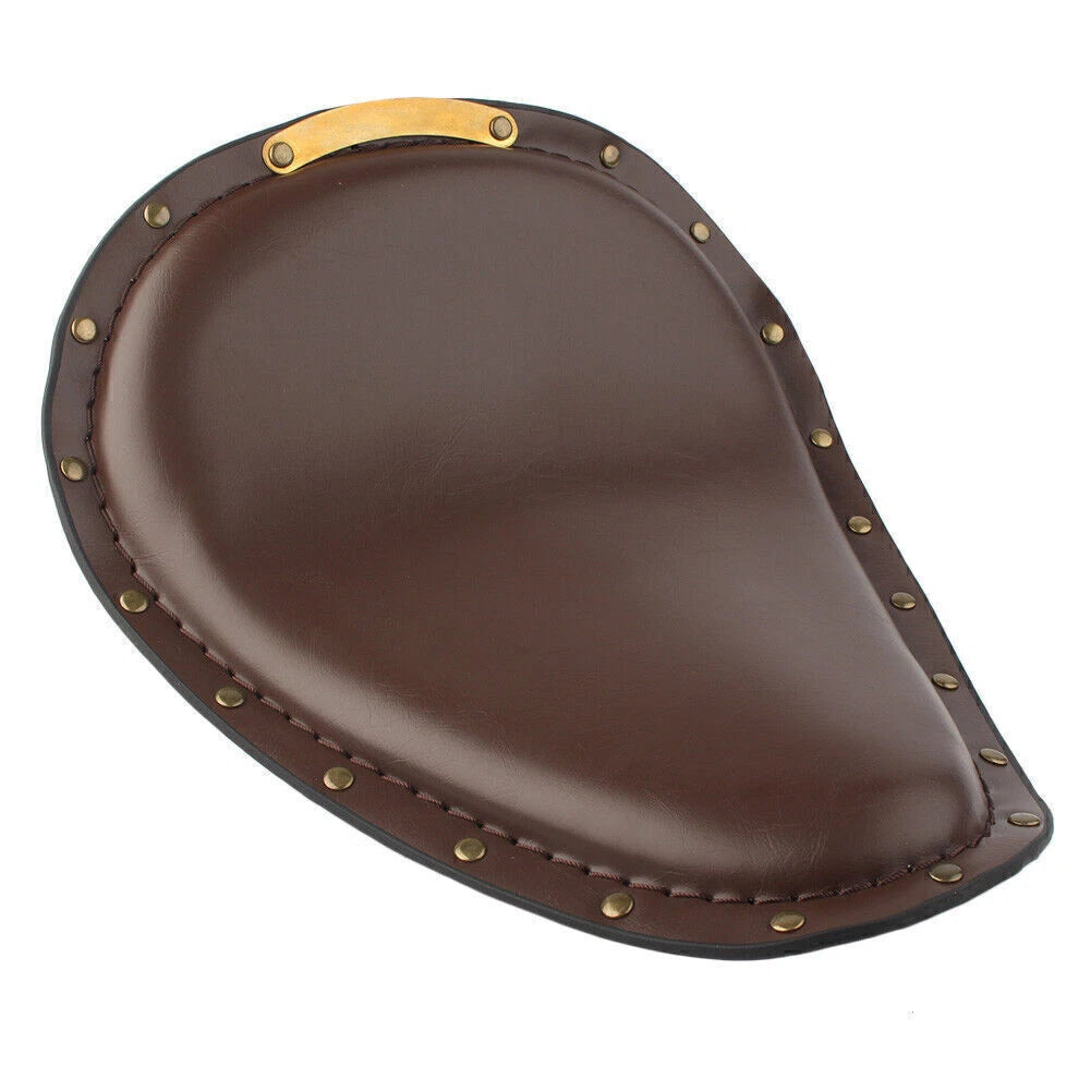 Brown Soft PU Motorcycle Spring Solo Seat For Harley Sportster Iron XL 883 1200