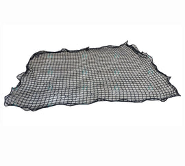 Black 1.5m x 2.2m cargo net with 35mm mesh, hooks and carry bag for utes and trailers