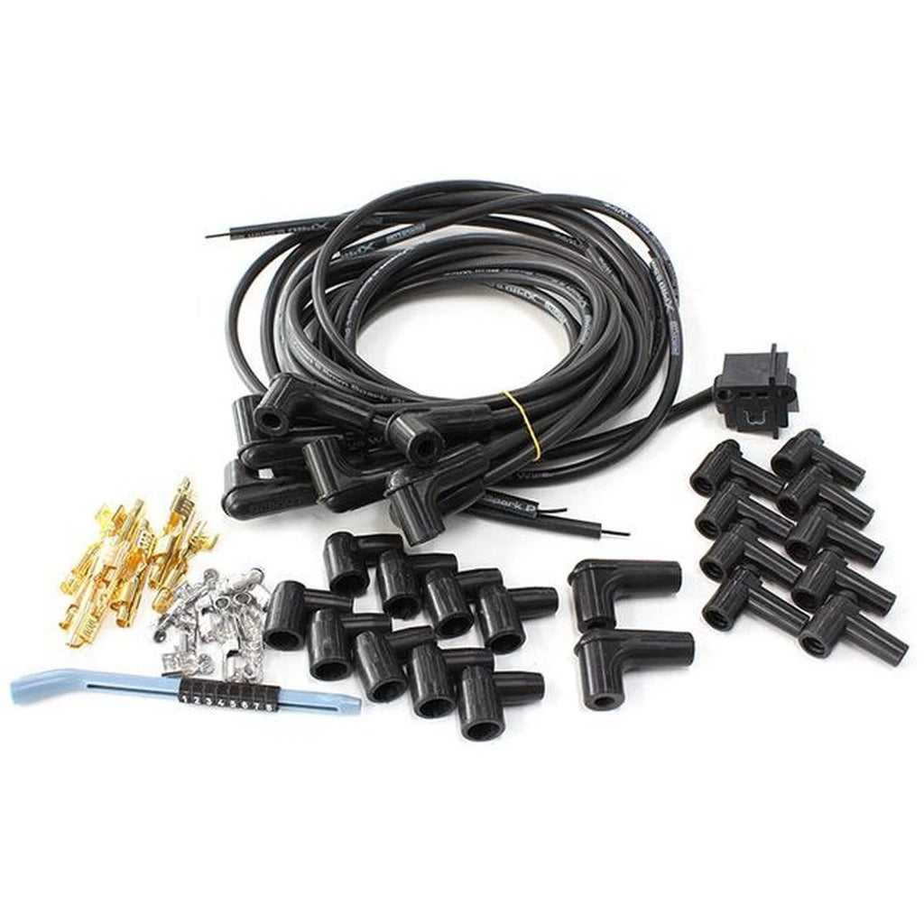 Aeroflow Universal Lead Set Black 90Deg V8 90Deg Plug Std & Hei