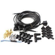 Aeroflow Universal V8 Ignition Lead Set Black 90° Plug Boots HEI/Std