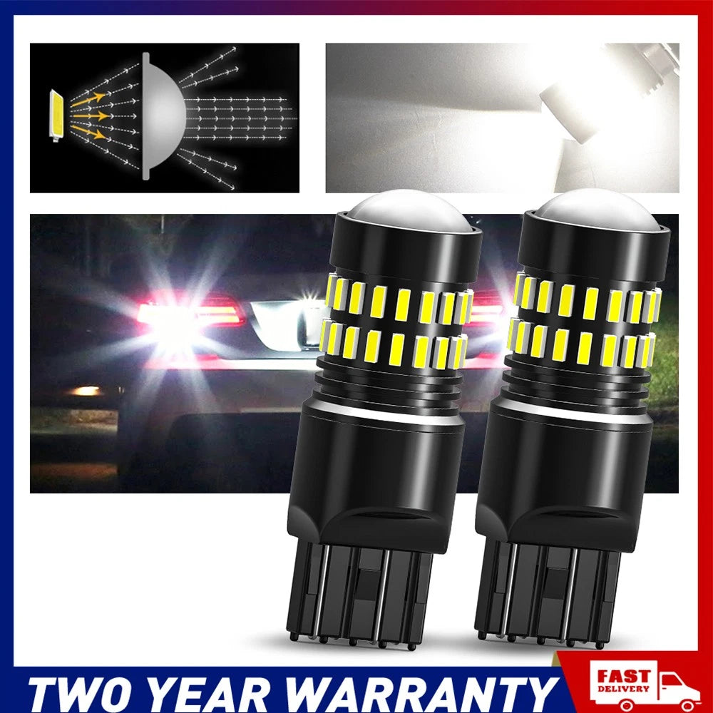 2X T20 7443 7440 48SMD LED Canbus No Error Tail Brake Stop Light Bulb Globe A