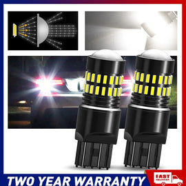 2X T20 7443 7440 48SMD LED Canbus No Error Tail Brake Stop Light Bulb Globe A