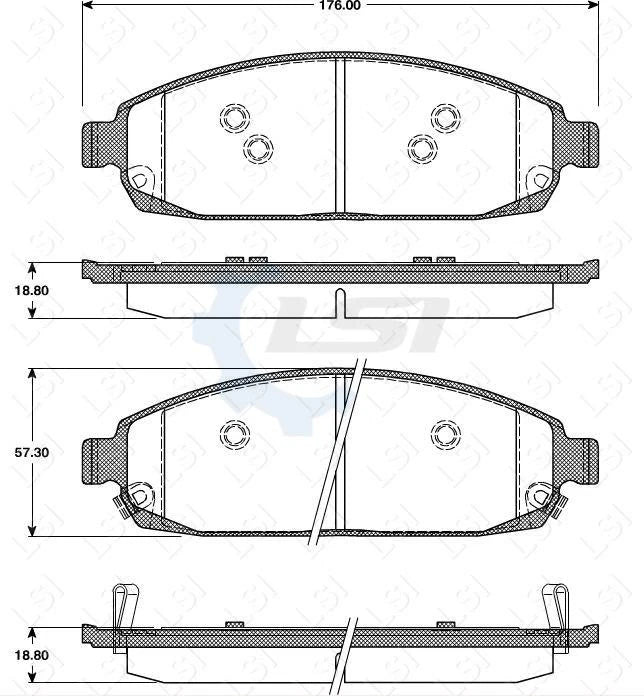 Front Disc Rotors and Brake Pads for Jeep Grand Cherokee III WH WK 05-10