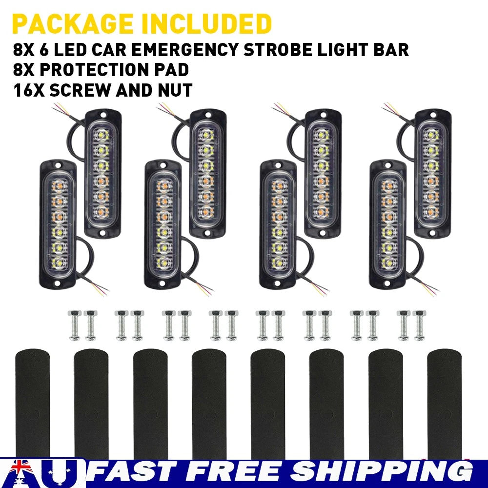 12V LED Strobe Beacon Emergency Strobe Alarm Light Signal Flashing Warning Light