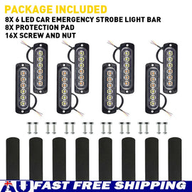 12V LED Strobe Beacon Emergency Strobe Alarm Light Signal Flashing Warning Light