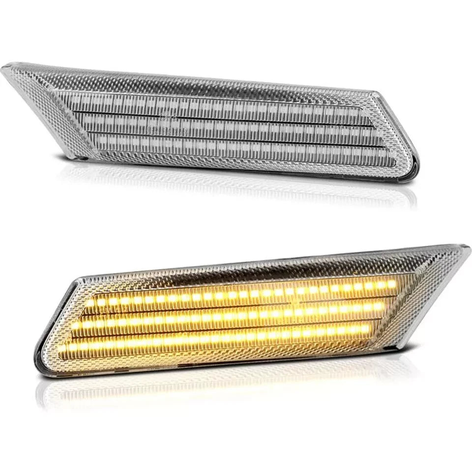 2X Amber Dynamic LED Side Marker Repeaters Lights For Porsche 911 996 2005-2012