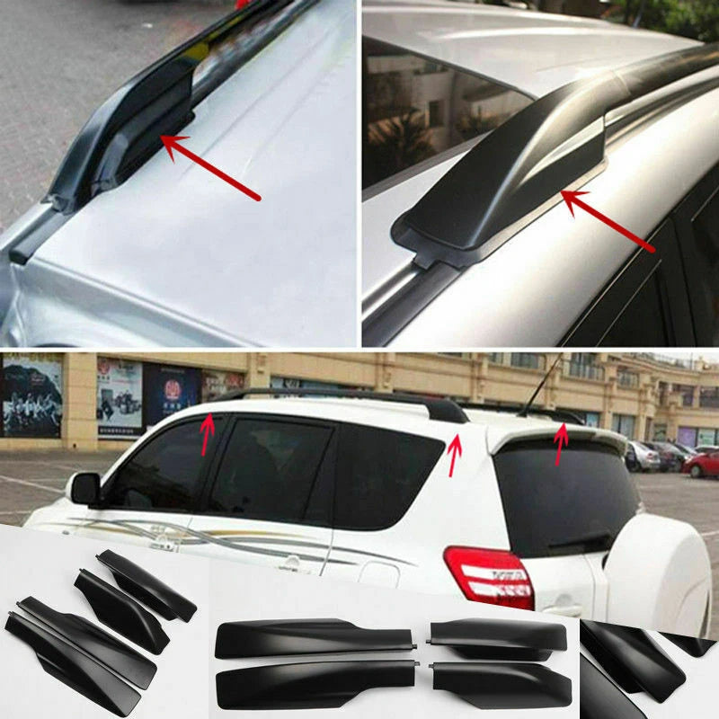 Black Roof Rack Cover Rail End Cap Replace for Toyota for RAV4 XA30 06-12