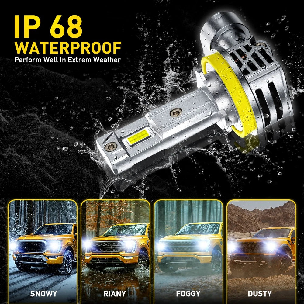 2/4/8x H8 H9 H11 LED Headlight Globes Bulb Kit H/Low Beam 28000LM Bright White