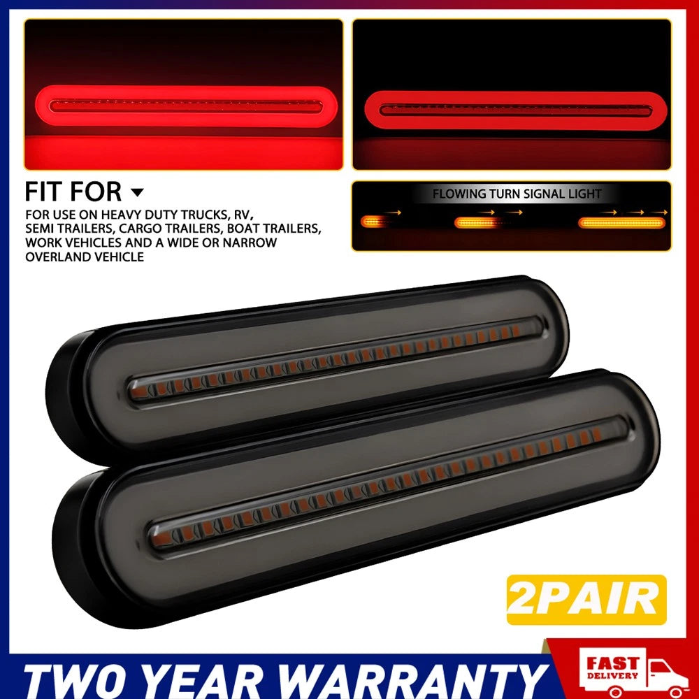 Sequential LED 3rd Brake Light Strip Car Rear Window High Mount Red Stop Lamp