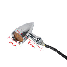 Load image into Gallery viewer, 2X Chrome Motorcycle Bullet LED Turn Signal Indicator Amber Lights For Harley AU