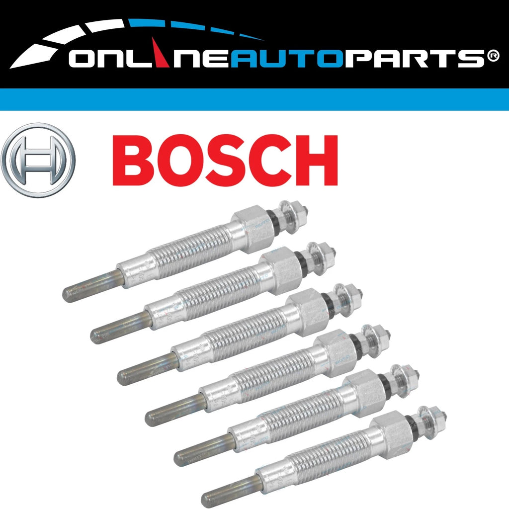 6 Bosch Glow Plugs for Patrol GU Y61 99~06 4.2L TD42 TD42T incl Turbo Diesel