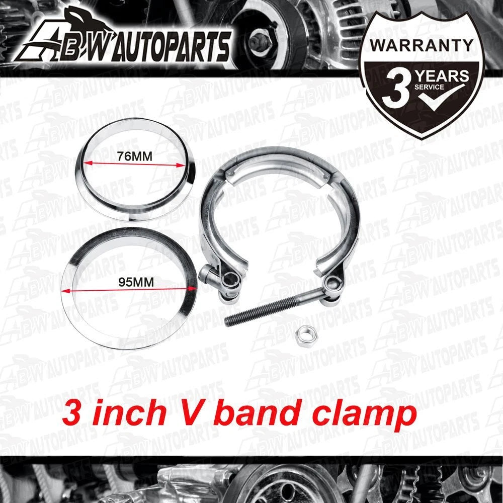 3" inch 76mm V-band Vband Clamp Turbo Downpipe Stainless Clamp Mild Steel Flange