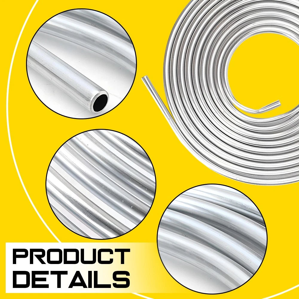 3/8"OD Steel Brake Fuel Pipe Bundy Tube 20Ft Zinc Coated Coil Transmission Line