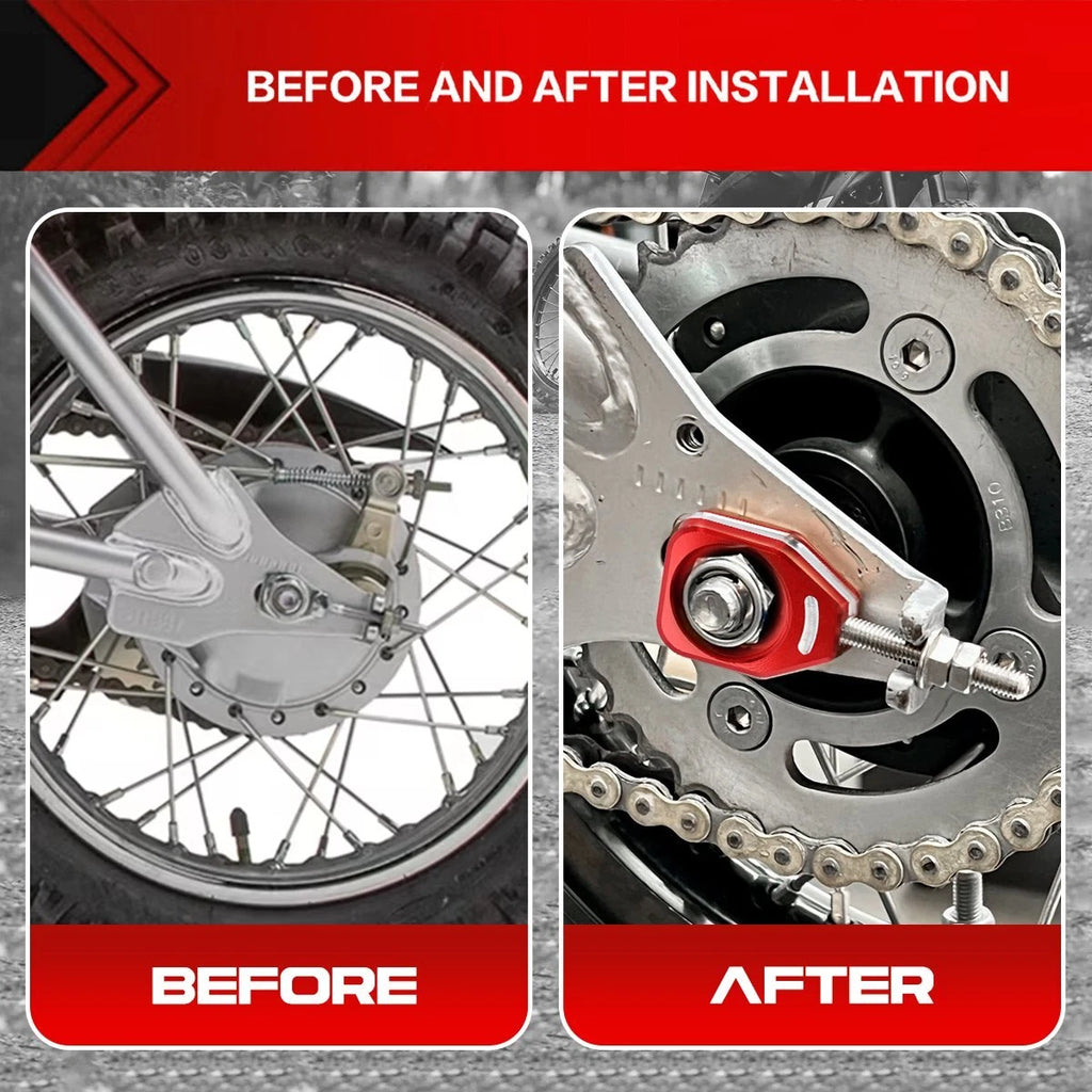 Motorcycle Rear Chain Adjuster Tensioner Red For HONADA All CRF110 2013-2023 ST