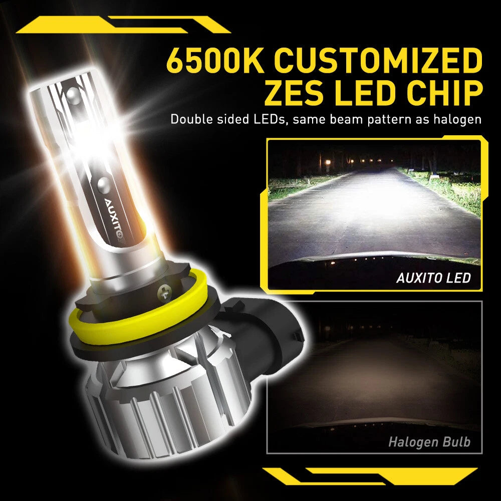 H8 H9 H11 LED Fog Light Headlight Bulb Replace Kit DRL Lamp 3000K Amber White