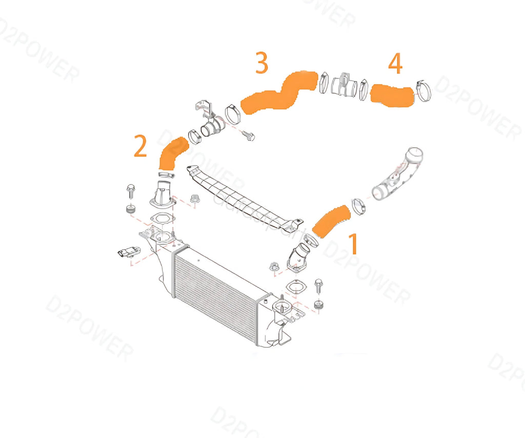 Upgraded Silicone Intercooler piping kit For Nissan Navara D40 550 V6 3.0L V9X