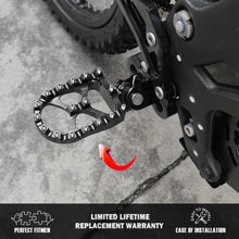 Load image into Gallery viewer, Black Wide Fat Footpegs Foot Pegs For Surron Sur-Ron Light Bee X For Segway X160