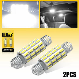 2x CAR 12V LED 42MM FESTOON 39MM INTERIOR WHITE BULB LIGHT 24SMD AUTO DOME GLOBE