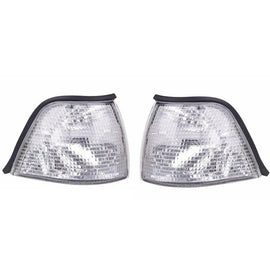 Pair LH+RH Corner Light Indicator Lamp Clear For BMW 3 Series E36 Sedan 92~98 ST