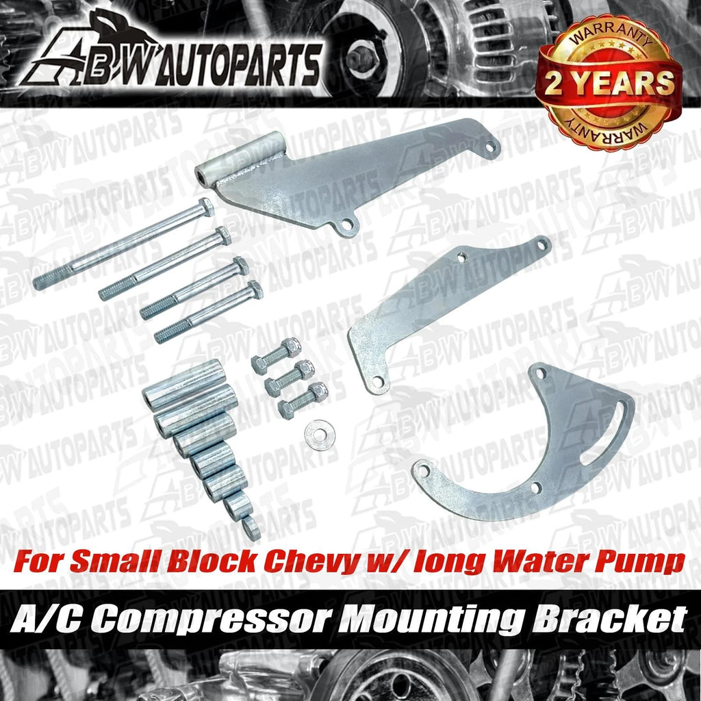 A/C AC Compressor Sanden 508 & Mounting Bracket For Small Block Chevy/Ford/GM AU