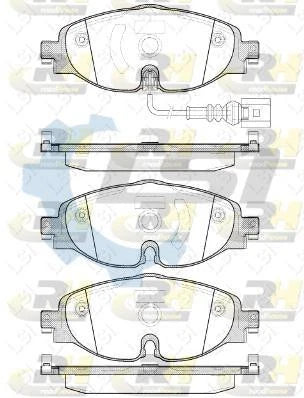 Front European Brake Pads and 288mm Disc Rotors set for VW Golf VII 12-16