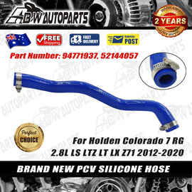 Tube PCV Silicone Hose for Holden Colorado 7 RG 2.8L LS LTZ LT LX Z71 2012-2020