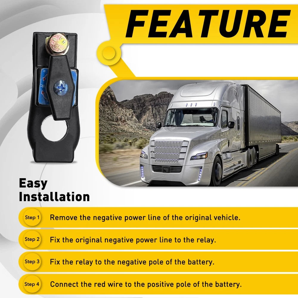 Universal Battery Terminal Car Battery Disconnect Isolator Cut Off Switch 12 24V