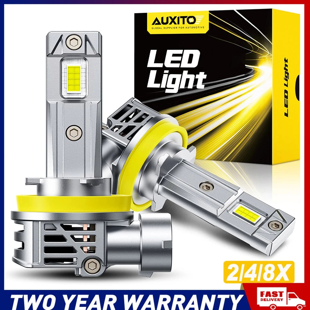 2/4/8x H8 H9 H11 LED Headlight Globes Bulb Kit H/Low Beam 28000LM Bright White