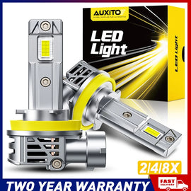 2/4/8x H8 H9 H11 LED Headlight Globes Bulb Kit H/Low Beam 28000LM Bright White