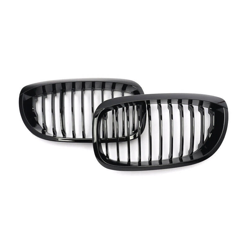 For BMW 3-Series E46 2-Door Coupe 02-06 Front Kidney Grill Grille Gloss Black ST