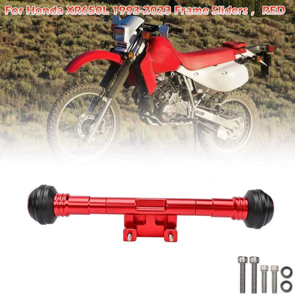 Red CNC Aluminum Frame Slider Guard Crash Protector for Honda XR650L 1993-2023 S