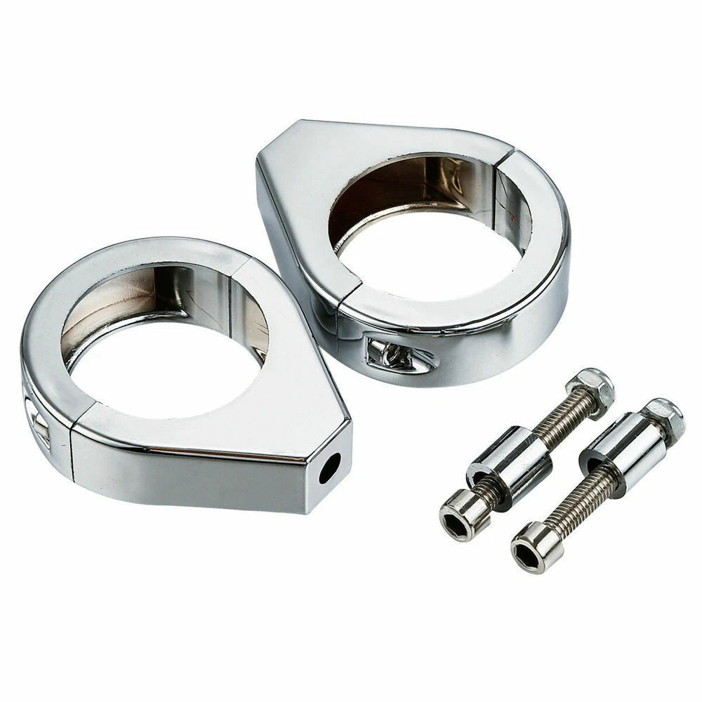 41mm Turn Signal Indicator Fork Clamp Mount Bracket Fork Tube For Harley Chrome