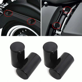 4X Black Long Docking Hardware Point Cover Kit For Harley Touring Softail Dyna