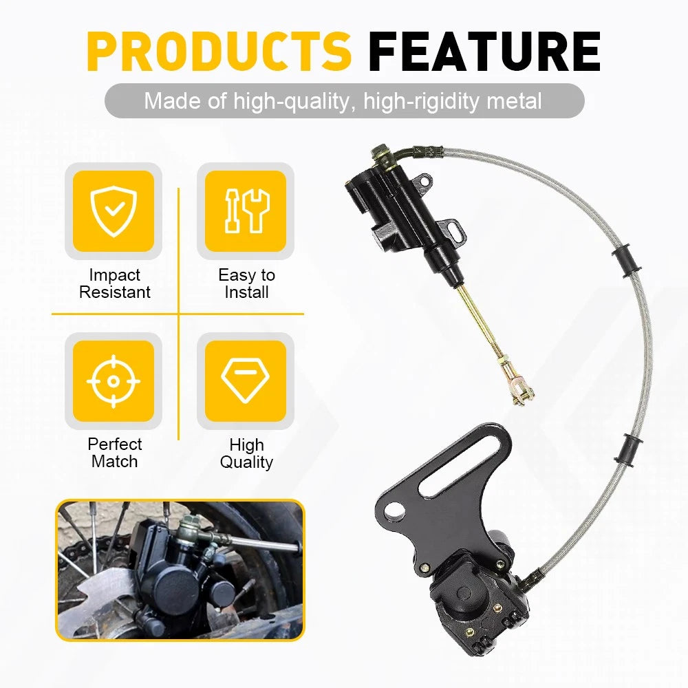 Hydraulic Rear Disc Brake Caliper System+Pad 110cc 125cc 140cc PIT Dirt Bike A