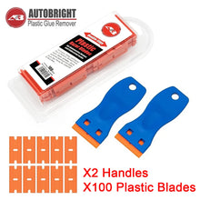 Load image into Gallery viewer, AUTOBRIGHT | Plastic Razor Scraper 2x Handles + 100x Blades